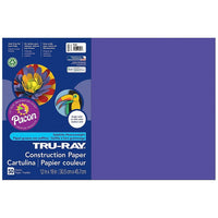 Papier de construction Pacon Tru-Ray, 12" x 18", violet, 250 feuilles-Ses couleurs vives et audacieuses et ses qualités sans acide le font durer longtemps sans se décolorer.