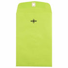 JAM Paper - Enveloppes Colourées pour catalogue à extrémité ouverte - 6 x 9 - avec fermeture à fermoir - vert lime ultra - paquet de 50-Enveloppe à fermoir vert lime ultra