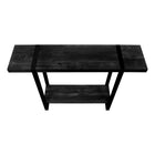 Monarch Specialties - 2861 Table D'Appoint - 48 po L/Faux Bois Noir/Metal Noir-9