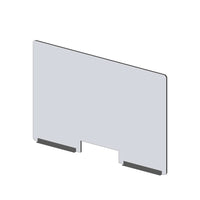 Avant de pare-haleine modulaire Mark Maker - Acrylique transparent 1/4" - panneau de 42" Lx31,5"H - 2 rails inférieurs de 12"-Fixez les côtés des panneaux modulaires pour étendre la longueur de votre diviseur à l'aide de charnières en plastique (charnières flexibles).