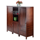 Winsome – Ensemble d'armoires Brooke, 3 pièces, noyer (94357)-Poignées d'armoire et de tiroirs argent