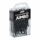 JAM PAPER - Trombone Geant Colore 2", Noir, 2 Paquets de 75-Quantite : 2/paquet (75 par boîte)