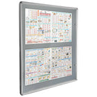 Eddie's - Tableau d'affichage ferme avec porte verrouillable - 30 po l x 40 po H-Tableau d'affichage ferme