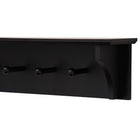 Foster – Étagère murale, 24 larg. x 4,5 prof. x 5,5 haut., 5 patères, noir (FN00380-5INT)-Design: l'étagère flottante présente un design élégant et rustique qui ne sera pas seulement une pièce fonctionnelle, mais qui portera votre décor à un niveau supérieur