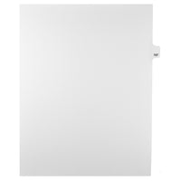 Markmaker - Intercalaires imprimes Legal, Blanc, 1/25th coupe, format lettre, sans trous, 25 tabs/PQT, 5 PQT/Boite, Numero 157-Intercalaires imprimes Legal