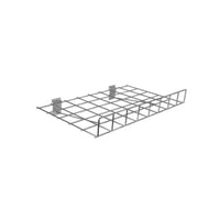 Eddie's - Tablette metallique plate Slatwall - 15 po de profondeur x 24 po de longueur avec rebord de 3 po - Noir - 2/paquet-Tablette metallique plate Slatwall