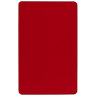 Flash Furniture – Table d’activités rectangulaire (24 x 48 po), surface thermofusionnée, pattes standards réglables, rouge-Surface résistante aux rayures et aux taches