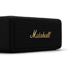 Marshall - Emberton II Enceinte Bluetooth portable - Noir et Laiton-Avec Emberton II, rien de bien compliqué : il vous suffit, de l'allumer, de jumeler l'enceinte, puis de vous laisser porter par la musique. Téléchargez l'application pour trouver le son parfait grâce aux préréglages d'égalisation dédiés, ainsi que et les mises à jour Over the Air (OTA) de votre enceinte