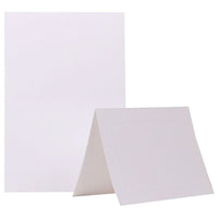 Jam Paper Cartes vierges à plier avec cadre fini lisse, 5 x 6 5/8 po, blanc, 100/pqt-Blanc