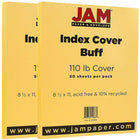 JAM Paper Papier cartonné genre bristol, fini vélin, 8 1/2 x 11 po, chamois, paquet de 100-Chamois