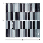 CTG Brands Rectangular Glossy Wall Tile, Black, Grey, 6 Pack-Bricolage facile: il suffit de décoller la pellicule arrière et de coller les carreaux de dosseret auto-adhésifs à l'endroit souhaité sans colle supplémentaire, sans coulis, sans dégats et sans outils spéciaux ni expérience requis