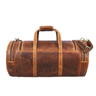 Tolredo Helios Leather Travel Barrel Bag - Brown-Deux poches latérales zippées spacieuses