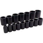 16douilles 6pans 3/8 à 15/16po, prise 1/2po-1