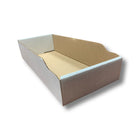 Abbey Industries - Boîtes de rangement à dessus ouvert, blanc, 8 po x 18 po x 4 po, paq. de 50-Parfaites pour ranger des fournitures et de l'inventaire