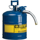 JustriteMD – Bidon de sécurité AccuFlowMC de type II, 5/8 po, 2 gal, bleu-Le mécanisme de déclenchement Safe-Squeeze exclusif d’Accuflow offre un débit régulier et un versement précis