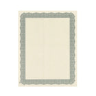 Geographics - Certificats d'argent papier cartonné - 8,5" x 11" - Papier de canne à sucre - Paquet de 15-Papier de canne à sucre naturel non blanchi avec bordure argentée