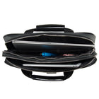 Vangoddy sac à bandoulière pour ordinateur portable 13,3 po, grise et noir-2 poches intérieures zippées de chaque côté pour les petits objets