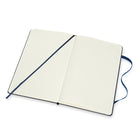 Moleskine - Carnet Rigide Grand Format À Pages Lignées Et Blanches - 5 po x 8,25 po - Bleu Saphir-Dimensions : 5,25 po x 8,25 po
