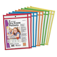 Charles Leonard Pochettes effaçables à sec réutilisables, lot de 10-Économisez du papier et de l'argent en réutilisant les mêmes feuilles encore et encore.