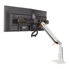 Double moniteur support de bureau Heavy Duty pour les écrans et moniteurs 22 à 27 po avec port USB de North Bayou - F27, Blanc-Rotation: 360-degree, Pivot: 180 -degree, Inclinaison: +10 -degree/ - 16 -degree