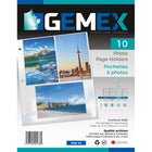 Gemex - Pochettes pour Photos, Ultraclair, Marge avec 3 trous standards, 6 photos 4 x 6, 10 par paquet-Un matériau durable sans acide et qui protège et préserve les photos