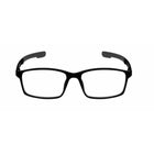 SAV Eyewear - Lunettes anti-lumière bleue rectangulaires Sportex 4200 - + 1,50 - Noir- Branches souples à double injection et au toucher doux avec accent de couleur