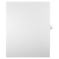 Markmaker - Intercalaires imprimes Legal, Blanc, 1/25th coupe, format lettre, sans trous, 25 tabs/PQT, 5 PQT/Boite, Numero 37-Intercalaires imprimes Legal