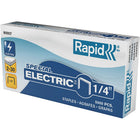  Agrafes électrique, Rapid, 1/4 po, 30 feuilles, paquet de 5000-Longueur des pattes de ¼ po permettant d’agrafer jusqu’à 30 feuilles