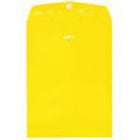 JAM Paper - Enveloppes colourées 9 x 12 avec fermeture à fermoir - Jaune recyclé - Paquet de 50-Couleur jaune