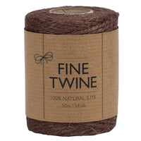 JAM Paper Ficelle kraft de jute naturel, 3 plis, brun chocolat, 219 pi (long.), 3/paquet-Brun chocolat