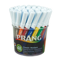 Dixon Prang - Marqueurs d'art - Lavables - Paquet de 48-Pointe ogive extra durable pour les lignes fines et larges