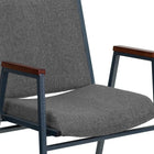Flash Furniture – Chaise empilable grise à motifs robustes à revêtement et accoudoirs Hercules rembourrée de 3 po-Rembourrage en tissu gris