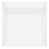 JAM Paper Enveloppes carrées translucides de 6 po, ton clair, 50/paquet-Enveloppes en papier translucide clair