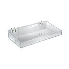 Azar Displays – Plateau ouvert, 3 x 16 x 8 po, 2/paquet (556070)-Pour une utilisation sur un comptoir, un panneau perforé ou un panneau à lattes