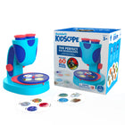 Educational Insights - GeoSafari® Jr. Kidscope™-ZOOMEZ SUR 60 IMAGES UNIQUES : Placez l'une des 15 diapositives imprimées sur l'étage de cadran rotatif, tournez pour vous concentrer sur l'une des quatre images par diapositive, puis ajustez le bouton facile à mettre au point pour afficher jusqu'à 3 fois plus grand. Ce microscope à lames entièrement fonctionnel comprend un étage de cadran rotatif, une visionneuse à double œil, une lumière LED pour une visualisation améliorée et un tiroir de rangement pour ass