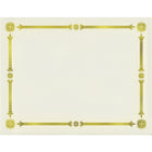 St.Jamesâ„¢ Certificat de qualité supérieure à motif Julian, feuille d'or, ivoire, paq./15-11 x 8 1/2 po