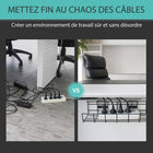 ShoppingAll -Chemin de câbles sous le bureau - Noir - Lot de 2-Ce Qui Est Inclus:2x SA-CMT42 Mesh Tray, 4x Cable Management Straps, 10x Self-Tapping Screws sont inclus dans le paquet, un tournevis/une perceuse électrique sont recommandés pour l'installation