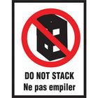 Étiquettes internationales de manutention spéciale, « ne pas empiler », bilingue, 3 po x 4 po, 500/rouleau-Dimensions : 3 po x 4 po