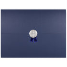 St. James - Porte-certificats/porte-documents - Sceau d'argent avec ruban bleu - bleu marine - paquet de 5-Ajoutez une touche d'élégance, de cérémonie et de sincérité à l'attribution de reconnaissance