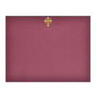 St. James – Reliures de présentation, motif crucifix feuille d'or, lin bourgogne 80 lb, paq./25-Accueille les certificats de 8 1/2 po x 11 po