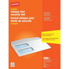 Staples - Enveloppes de sécurité nº 8 à fenêtre double avec rabats gommés, 3 5/8 x 8 5/8 po, blanc, boîte de 500-Les enveloppes n° 8 ont une taille idéale pour une enveloppe-réponse et sont couramment utilisées avec des chèques plus petits