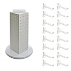 Azar - Tour de cheville interlock avec base et crochets tournants - 4 po x 4 po x 12 po - blanc-Vendu en multiples de: 1