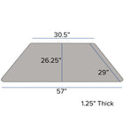 Flash Furniture – Table mobile trapèze, surface de 30x60x1,25 po, hauteur ajustable préscolaire, gris (XUA3060TRPGYHPC)-26,25 larg. x 57,50 prof. x 17,50 à 25,50 haut. (po)