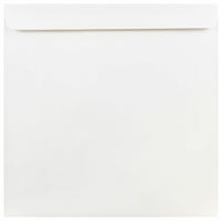 JAM Paper Enveloppes carrées régulières à fermeture gommée, 9 x 9 po, blanc, paq./100 (4232 g)-Blanc