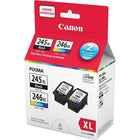 Canon - Cartouches d'encre PG-245XL/CL-246XL noir et couleur, paquet de 2-Comprend 1 cartouche d'encre noire et 1 cartouche d'encre tricolore