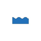Trend - Bordure ondulée unie Terrific T-91318 39 pi x 2,25 po, bleu royal, 108/paquet (T-91318)-Des bandes décoratives pour tableau d’affichage qui permettent de décorer n’importe quel environnement d’apprentissage