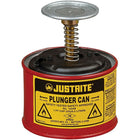 JustriteMD – Bidon à piston, 1 pte, 4 7/8 x 6 po-Distribuez des liquides inflammables et des solvants en toute sécurité sur des chiffons et des tampons sans gaspillage ni exposition