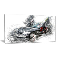 Designart – Toile galerie, super voiture noire de luxe (PT2630-32-16)-Impression