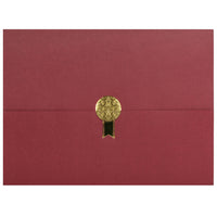St. James - Porte-certificats/porte-documents - Sceau d'or avec un ruban d'or - bourgogne - paquet de 5-Ajoutez une touche d'élégance, de cérémonie et de sincérité à l'attribution de reconnaissance
