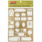 JAM Paper -  Assortiment de papier d'emballage et d'étiquettes cadeaux – 100 m² au total – Vacances marron doré – 4 rouleaux et 1 paquet d'étiquettes nominatives/lot- La superficie parfaite pour emballer rapidement et facilement vos cadeaux